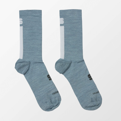 Cyklistické ponožky Sportful WOOL W 16 dámské modrošedé/bílé