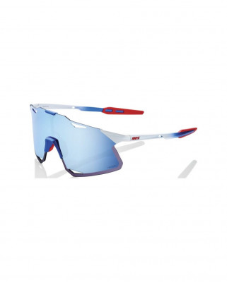 Cyklistické brýle 100% Hypercraft - TotalEnergies Team Matte White / Metallic Blue - HiPER Blue Multilayer Mirror