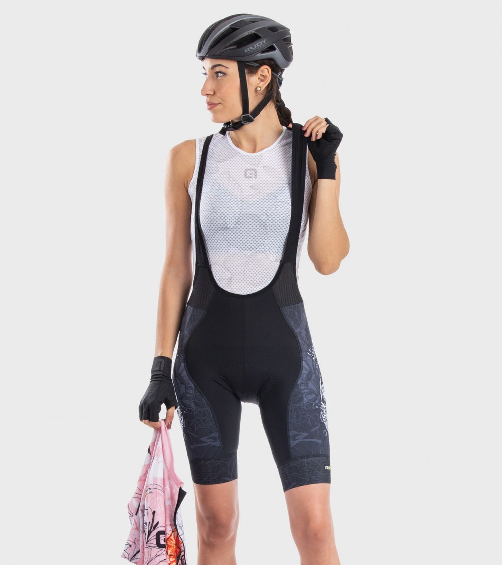 Letní dámské cyklistické kalhoty Alé Cycling PRR Skull Lady černé