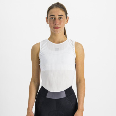 Letní cyklistické termo triko bez rukávů dámské Sportful Pro Baselayer bílé