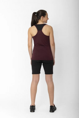 Almo Merino Singlet Top LS, Wine Red XXL