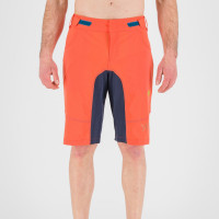 Oranžové/tmavomodré outdoorové nohavice pánske Karpos BALLISTIC EVO