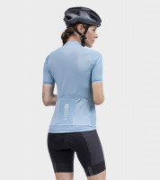 Letní cyklistický dámský dres Ale Cycling R-EV1 Silver Cooling Lady světle modrý