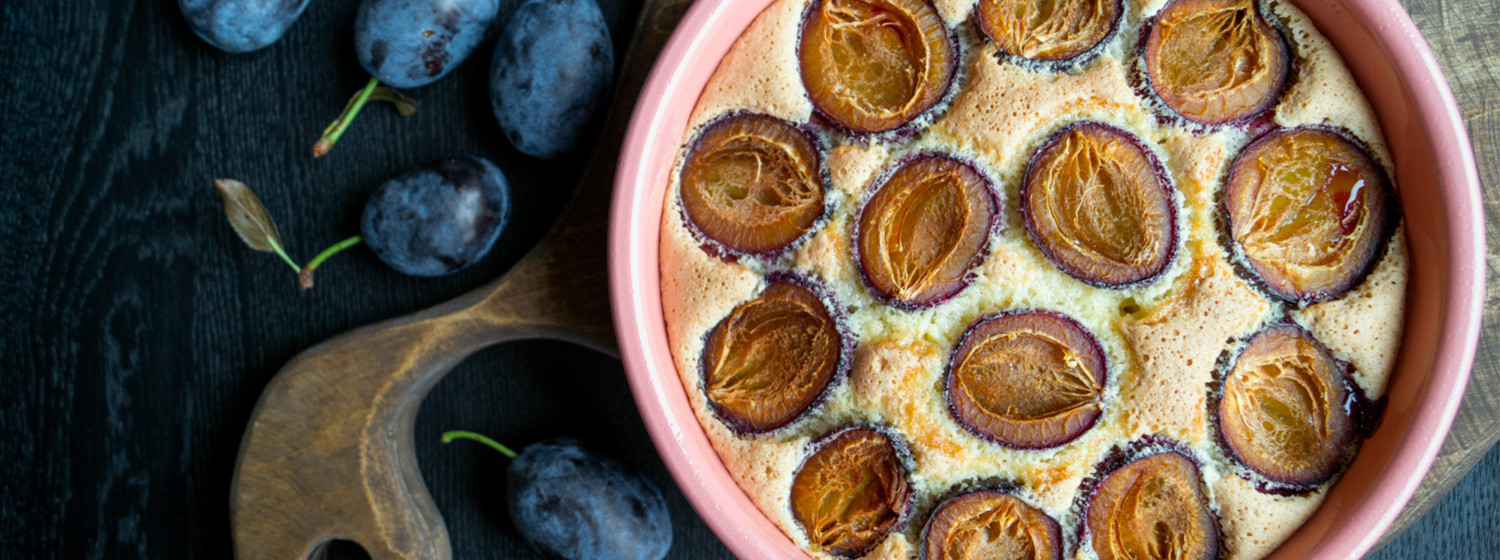 Zdravý recept na pšenový nákyp s tvarohom a so slivkami