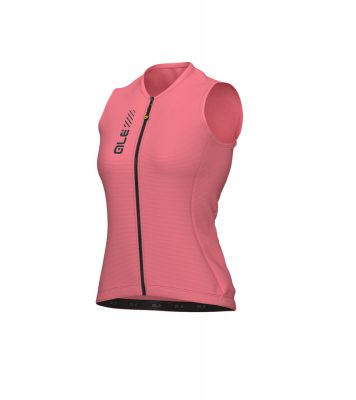 Letní cyklistický dres bez rukávů dámský Alé Cycling Pragma Color Block růžový