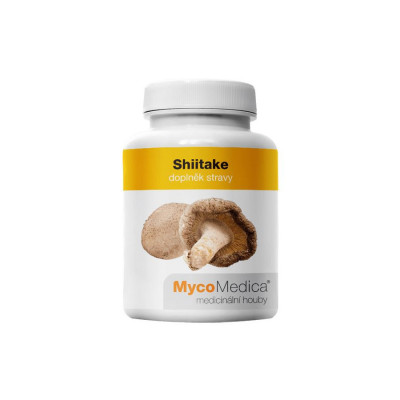 Vitální houby Shiitake MycoMedica v optimální koncentraci 30% 90 kapslí