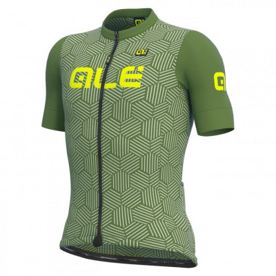 Letní cyklistický dres pánský Alé SOLID Cross zelený