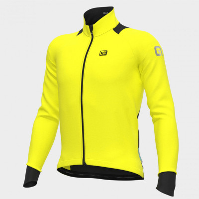 Zateplený cyklistický dres pánský Alé KLIMATIK K-Idro WR LS žlutý