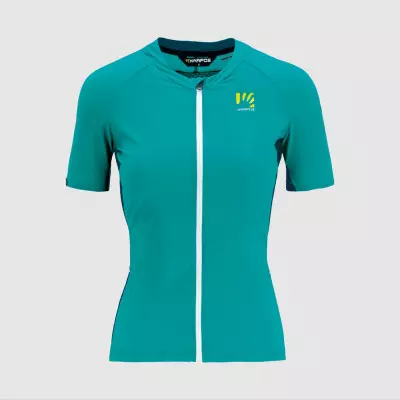 Letní cyklistický MTB dres dámský Karpos Pralongia tyrkysový/modrý