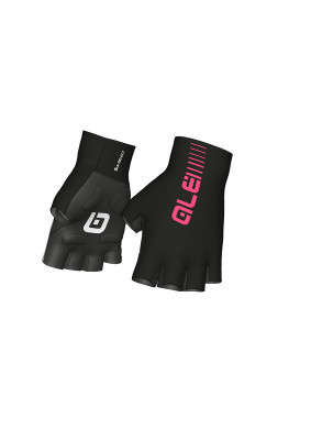Letní cyklistické rukavice Alé Sunselect Crono Glove černé/růžové