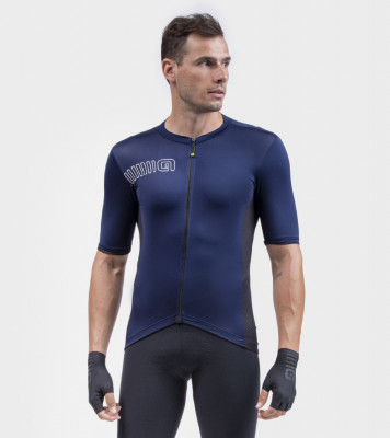 Letní cyklistický pánský dres Alé Cycling Solid Color Block modrý