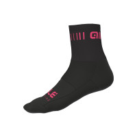 Cykloponožky ALÉ STRADA Q-SKIN SOCKS čierno-fluo ružové