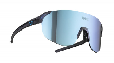 Cyklistické brýle NEON SKY Crystal Black modré, Mirror blue cat. 2