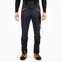 Čierne/fluo zelené outdoorové nohavice pánske Karpos K-PERFORMANCE MOUNTAINEER