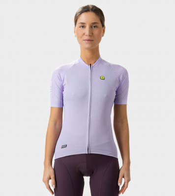 Letní cyklistický dámský dres Ale Cycling R-EV1 Silver Cooling Lady fialový