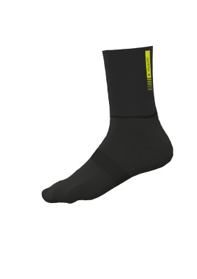 Zimní cyklistické ponožky ALÉ AERO WOOL SOCKS H18 černé/žluté