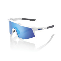 Cyklistické brýle 100% Speedcraft - Matte White - HiPER Blue Multilayer Mirror Lens