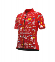 Letní cyklistický dres dětský Alé Kids Vibes červený