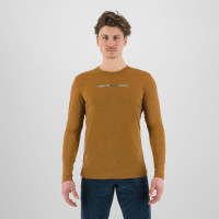 Karpos Coppolo Merino tricko s dlhym rukavom oranzove na postave 