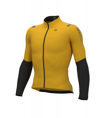 Zateplený cyklistický dres pánský Alé Cycling Warm Race 2.0 R-EV1 žlutý