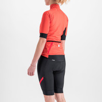 Cyklistická dámská bunda s krátkym rukávem Sportful Fiandre Light NoRain rudá