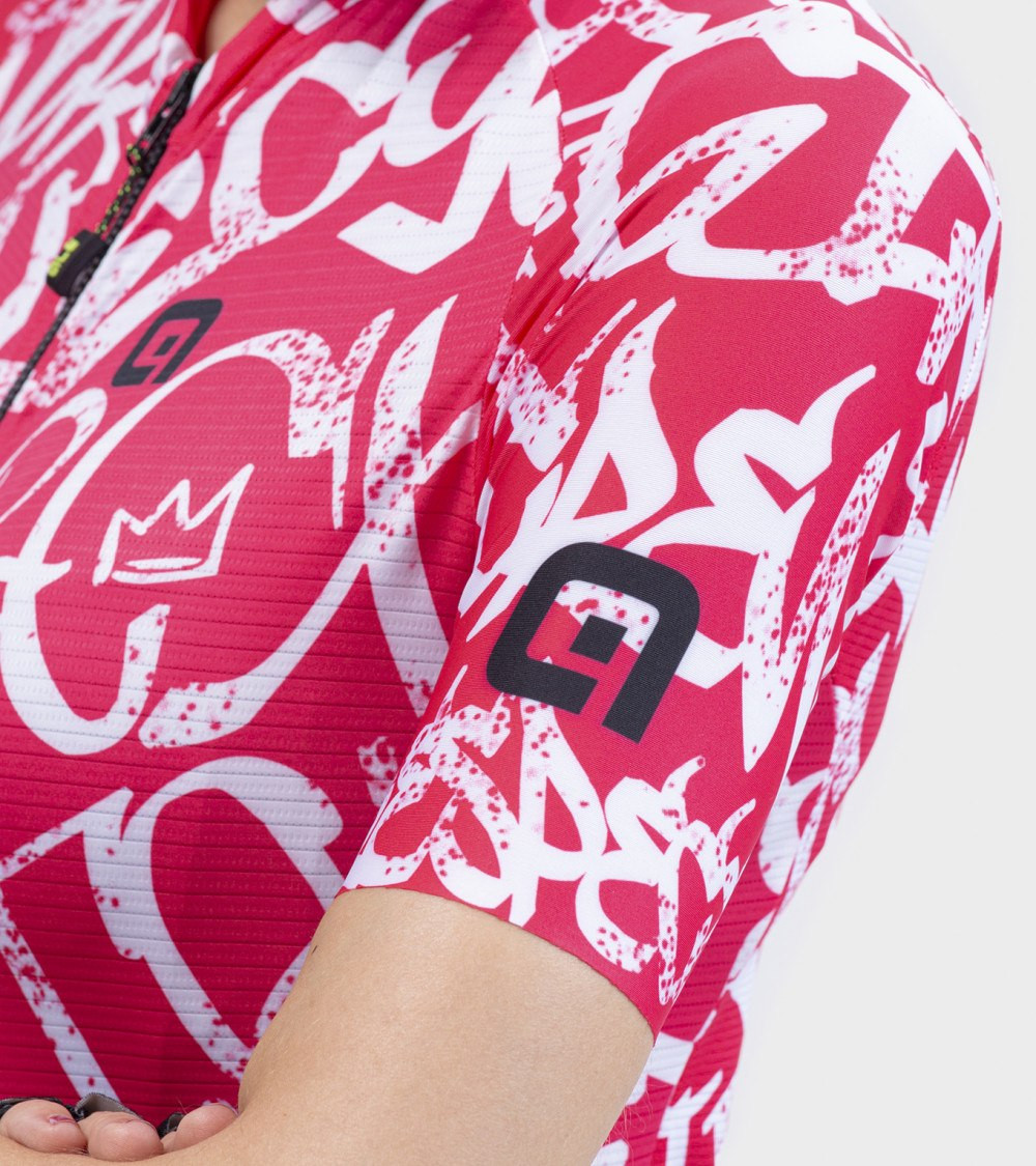 Letní cyklistický dres Alé Solid Ride Lady dámský rudý