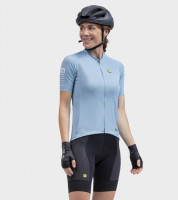 Letní cyklistický dámský dres Ale Cycling R-EV1 Silver Cooling Lady světle modrý