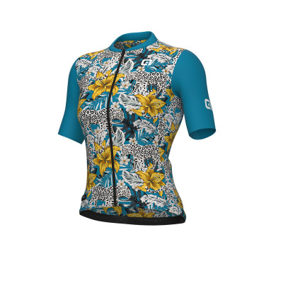 Letní cyklistický dámský dres Alé Cycling PR-E Hibiscus modrý