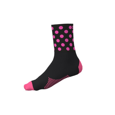 Cyklistické ponožky Alé Accessori Bubble černé/růžové