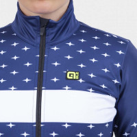 Zimná dámska cyklistická bunda Alé PR-R Stars modrá/biela