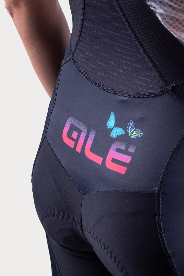 Letní cyklistické kalhoty dámské Alé PR-R Butterfly černé