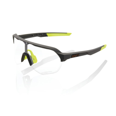 Cyklistické brýle 100% S2 Soft Tact Cool Grey, Photochromic Lens šedé/žluté