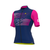 Letný cyklistický dres ALÉ PR-S LOGO LADY fialový/ružový