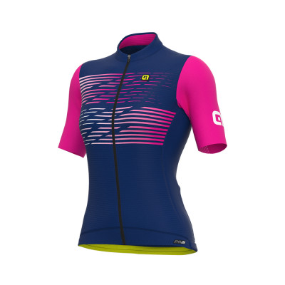Letní cyklistický dámský dres Alé PR-S Logo Lady modrý/růžový