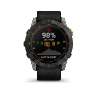 Enduro 2, Sapphire Solar, Carbon Gray DLC Titanium. Black UltraFit Nylon strap_alt607439