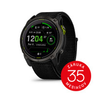 Enduro 3, Sapphire Solar, Carbon Gray DLC Titanium, Black UltraFit Nylon band