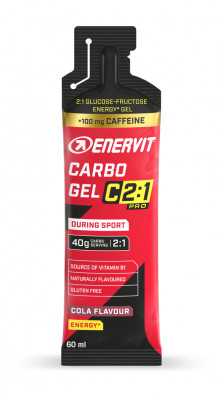 Energetický gel Enervit Carbo Gel C2:1 s kofeinem cola