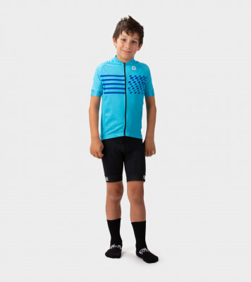 Letní cyklistický dres dětský Alé Cycling Play Kid modrý