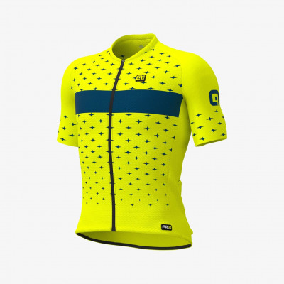 Letní cyklistický dres pánský ALÉ PRR STARS žlutý