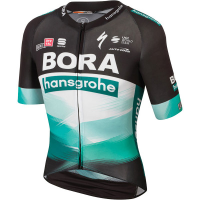 Letní cyklistický dres Sportful Bomber Bora Hansgrohe pánský černý