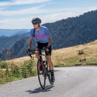 Letný cyklistický dámsky dres Alé Cycling Play PR-E fialový