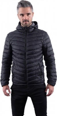 GTS 502812M  pánská zateplená bunda s kapucí, Black S