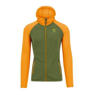 Karpos AMBRIZZOLA FULL-ZIP mikina s kapucňou cedar green/radiant