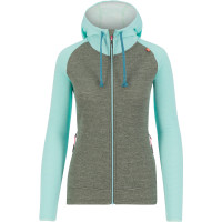 Karpos CAMOSCIO W FULL ZIP mikina Thyme/Aqua Ski