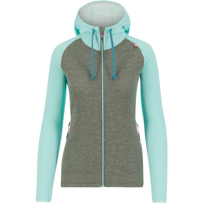 Karpos CAMOSCIO W FULL ZIP mikina Thyme/Aqua Ski