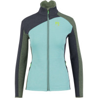 Karpos FEDERA FULL-ZIP dámska flíska Aqua Ski/Black Sand/Thyme