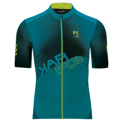 Letní cyklistický dres pánský Karpos Jump print 1 modrozelený/žlutý