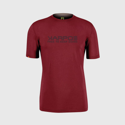 Karpos LOMA COTTON tričko pomegranate/writing print