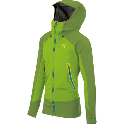 Nepromokavá outdoorová bunda pánská Karpos Storm Evo světle zelená/limetková