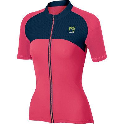 Letní cyklistický dres dámský Karpos VERVE růžový/modrý